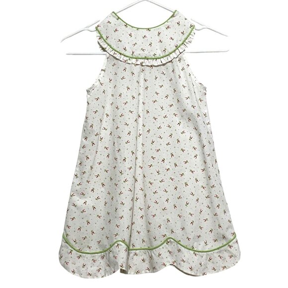 Remember Nguyen Toddler Girl Ditzy Floral Dress 4T White Spring Easter Nostalgia - Picture 4 of 6